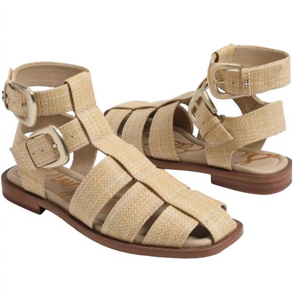 NEW SAM EDELMAN women's dawn sandals in beechwood - Picture 2 of 4